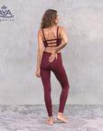 Jaya Yoga Leggings Kate - burgundy