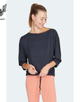 Kismet Cosy Twist Top Soma - anthrazit