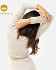 Amina Wrap Top - almond milk