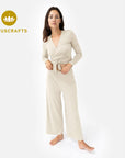 Amina Wrap Top - almond milk
