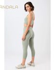 Mandala Best Cropped Legging - mineral