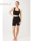 Mandala Biker Shorts Baumwolle GOTS - black