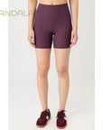 Mandala Biker Shorts Rib - burgundy