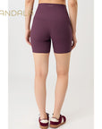 Mandala Biker Shorts Rib - burgundy