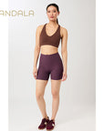 Mandala Biker Shorts Rib - burgundy