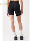 Mandala Biker Shorts - black