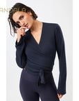 Mandala Cozy Wool Wrap Jacket - night sky