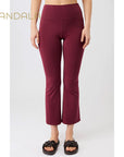 Mandala Cropped Flared Pants - beet