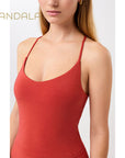 Mandala Copped Pilates Top - siena
