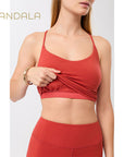 Mandala Copped Pilates Top - siena