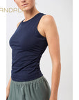 Mandala Cropped Ruffled - night sky