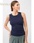 Mandala Cropped Ruffled - night sky