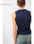 Mandala Cropped Ruffled - night sky