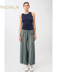 Mandala Cropped Ruffled - night sky
