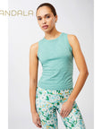 Mandala Cropped Ruffled - seafoam