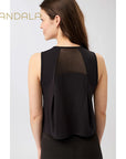 Mandala Cropped Tank Top - black