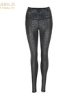 Mandala Sparkling Tights Legging - glitter black
