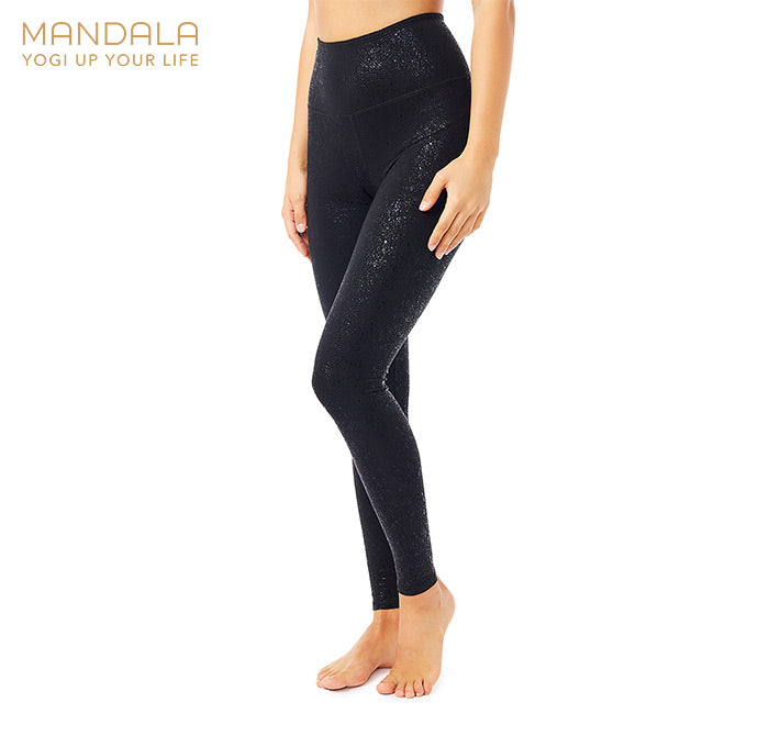 Mandala Sparkling Tights Legging glitter black
