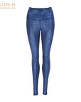 Mandala Sparkling Tights Legging - glitter marine