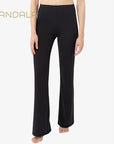 Mandala Flared Workout Pants - black