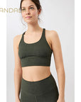 Mandala Monoprinted Bra - moss