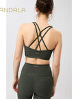 Mandala Monoprinted Bra - moss