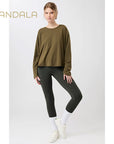 Mandala on point Legging - dark olive