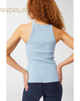 Mandala Ribbed Tank Top - atlas