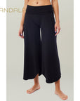 Mandala Roll over Tulip Pants - black