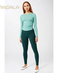 Mandala Side Ruffled Longsleeve- seafoam