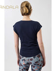 Mandala Side ruffled Top - night sky