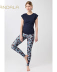 Mandala Side ruffled Top - night sky