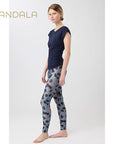 Mandala Side ruffled Top - night sky