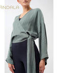 Mandala Longsleeve Wrap Cache Coeur - retro green