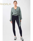 Mandala Longsleeve Wrap Cache Coeur - retro green