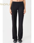 Mandala Wide Leg Workout Pants - black