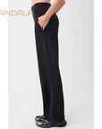 Mandala Wide Leg Workout Pants - black