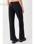 Mandala Wide Leg Workout Pants - black