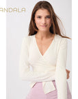 Mandala Wrap Jacket - white