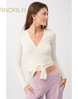 Mandala Wrap Jacket - white