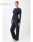 Mandala Wide Leg Pants - night sky