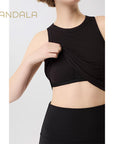 Mandala Athleisure Top - black