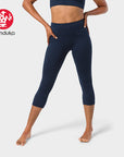 Manduka Dhara Capri Legging - midnight heather