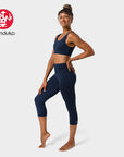 Manduka Dhara Capri Legging - midnight heather