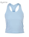 Niyama Cropped Tank Crop Top - frosted blue