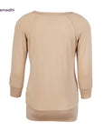 Yamadhi Casual ¾ Modal Yoga Longsleeve - caramel beige