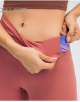 Yoga Leggings Holy Om Amanda - peach red