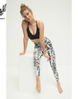 Kismet Lux Leggings 7/8 - black white wild