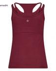 Yamadhi Yoga Racerback Top Bio-Baumwolle - weinrot