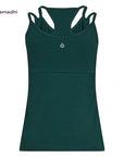 Yamadhi Yoga Racerback Top Bio-Baumwolle - dunkelgrün